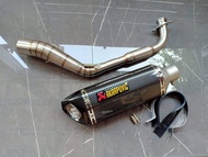 ชุดท่อ NMAX155 ปี 2020 ชุดท่อ Nmax155 +AK14 นิ้วเคฟล่าปากเฉียง