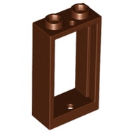 Lego 60593 Window 1 x 2 x 3 Flat Front reddish brown