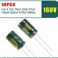 5-10PCS 160V Aluminum Electrolytic Capacitor 1uf 4.7uf 10uf 22uf 47uf 100uf 220uf 470uf 680uf