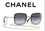 實體店面！【Chanel香奈兒】-CH4244 395S6/太陽眼鏡/附可拆LOGO眼鏡鏈/單條鏈/外雙C