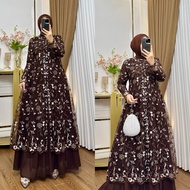 Yamina Dress Busui Ceruty Babydoll Latest Luxury Party Dress Muslim Women's Wedding Dress Eid Clothi