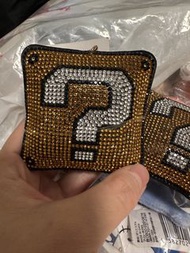 Mario 超級瑪利歐 問號 方塊水鑽 鎖匙扣 吊飾 公仔（Super Mario Chain Mascot Cleaner Question Block）