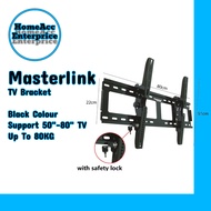 Masterlink LCD TV Bracket [5080TL880] Support 50" To 80" TV [Tilt Motion] Black