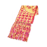 【二手】愛馬仕 HERMES 流蘇絲巾 MOSAIQUE AU 24 圖案 真絲扭結 女士二手 A