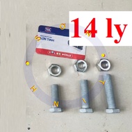 1 bolt + M14 (14mm) rivet bolt set