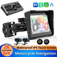 5/6 inch TPMS GPS Navigation Motorcycle 2K DVR IPX8 Waterproof Carplay Display Screen Portable Motor