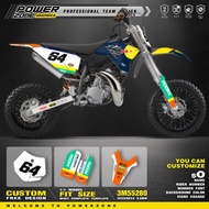 PowerZone Custom Team Graphics Backgrounds Decals For 3M Stickers Kit For KTM SX50 2009-2015 SX50cc 