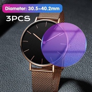 1-3Pcs Anti Blue-Ray Tempered Glass For Diameter 33mm 34mm 36mm 37mm 31mm 38mm 39mm 40mm 32mm 35mm 4