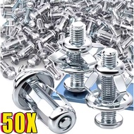 Contents 50 Pcs Expansion Screw Petal Screw Jack Nuts Rivet Size 4mm M4 5mm M5 6mm M6