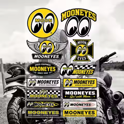 M-O-O-N-EY-ES- Aesthetic Graffiti Stickers Waterproof PVC Decals for Car Motorcycle Skateboard Helme