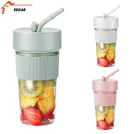 【ready stock 】Houselife Mall new hot 350ML Personal Hand Blender For Smoothies Shakes USB Rechargeable 6 Blades Mini Blender Perfect For Home Travel Office Gym
