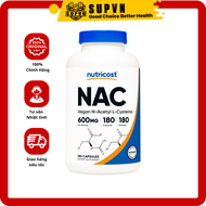 NUTRICOST NAC VEGAN N-ACETYl L-CYSTEINE 600MG (180viên) - Bảo Vệ Sức Khỏe