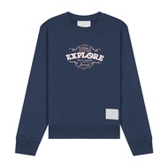 Giordano Womens Boyfriend French Terry Printed Sweatshirt (Journey) 05394612001 เสื้อแขนยาวผู้หญิง เ