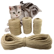 Natural Jute Rope Cat Tree House DIY Cat Scratcher Rope Climbing Frame Replacement Binding Twine Rope For Cat Sharpen Claw