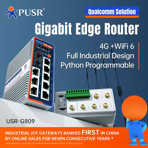 Gigabit Edge Router Dual Band Sim 4G WiFi6 Python Qualcomm WiFi6 AX3000 8GB Industrial Cellular Rout