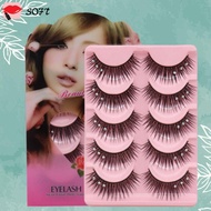 SOFTNESS Diamond Manga Lashes Fuffy Lashes Dramatic Volume Glitter fiber Thick Long Eye Lashes