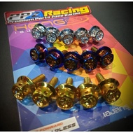 yayamanin bolts HENG GOLD BODY BOLT 6X20 FLOWER BIG HEAD 12mm - SOLD PER PIECE..