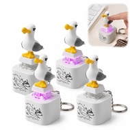Seagull Mine Keychain, USB Clicky Keyboard Fidget Button, LED Sound Keychain@