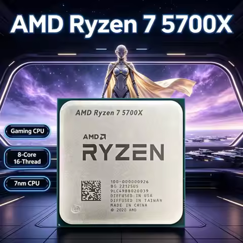 AMD Ryzen 7 5700X AM4 Gaming CPU 8 Cores 16 Threads 7nm 32MB Cache for Custom PC Build