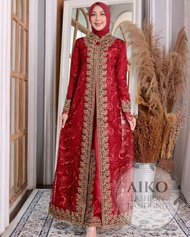 Cempaka Maxi Dress Brukat Tulle Gamis Muslim Dress Murah Gamis Syari