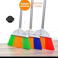 Plastic Broom NylonNilon Long Iron Handle Complete Colorful Durable Strong Thick Light Premium Hawai