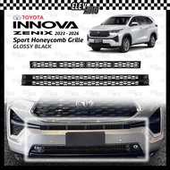 Toyota Innova Zenix 2023 - 2026 Sport Honeycomb Grille Front Bumper Grille Glossy Black Garnish Acce