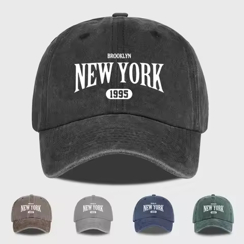 Retro "New York 1995" Printed Vintage Baseball Cap Adjustable Daily Wear Streetwear Hat For New York