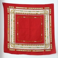 意大利復古酒紅色絲巾