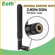 PROMO EOTH Antena Router WiFi Jarak Jauh Outdoor Amplifier Dual Band 2.4 dan 5GHz RP-SMA Male