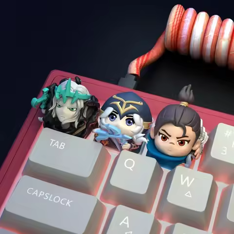 Lol Art Keycaps Aatrox Viego Jinx Yasuo Personalized Resin Mechanical Keyboard Gift Translucent Chri