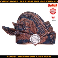 Udeng Bali Motif Batik Setengah Jadi Lasem Coklat / Ikat Kepala Pria Khas Bali Batik / Belangkon Bal