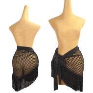 Váy Ngắn ZS Ultra Bright Glass Tassel Latin Dance Womens Practice Uniform Dance Belt One Piece Sash