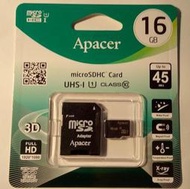 (NEW) Apacer宇瞻 UHS-I U1 16GB 16G TF C10 microsd 記憶卡