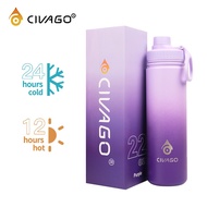 CIVAGO Wide Mouth With Spout Lid Vacuum Insulated Tumbler - Purple (22oz)