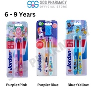 JORDAN Kids Step 3 Toothbrush (6-9 YEARS )  [Twin Pack] | Soft Bristle