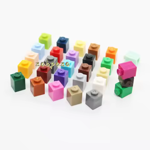 100PCS MOC 3005 1x1 Bricks Building Blocks High-Tech Plate Board Assemble Educational Particle Idea 