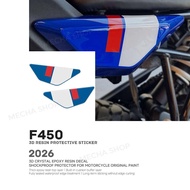 For F450GS F 450 GS 2026 3D Resin Sticker Protection Kit Underseat Protection