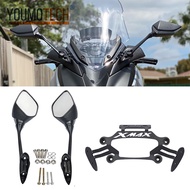 For YAMAHA XMAX250 XMAX 300 X-MAX 250 125 400 Motorcycle XMAX300 Rear View Mirrors Front Fixed Phone Bracket Rearview Holder