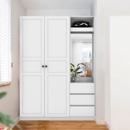 SB Design Square KONCEPT FURNITURE ตู้เสื้อผ้าขนาด 150 ซม. รุ่น Blox Fit in สีขาว