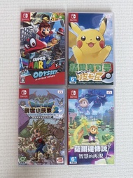 Switch 遊戲合售：瑪利歐Mario Odyssey、Pokémon Let's Go、勇者鬥惡龍創世小玩家2 DQB2、薩爾達傳說 智慧的再現