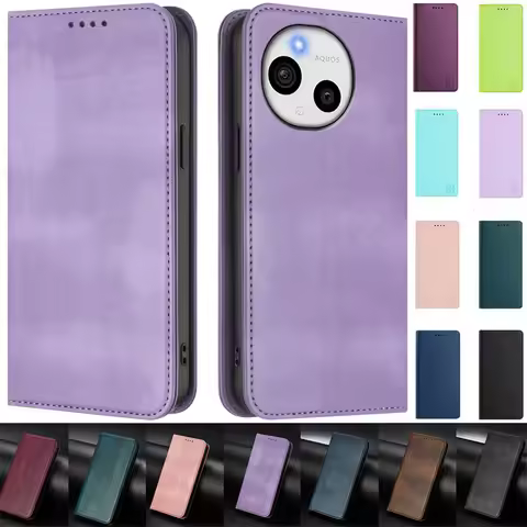 Sense9/9 Plus Magnetic Case for Sharp Aquos sense9 Plus Fundas Leather Stand Wallet Book Case for Sh