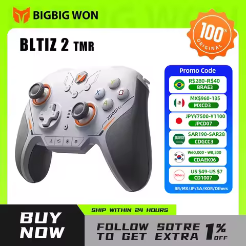 BIGBIGWON Blitz 2 TMR Star Flash Wireless Bluetooth Gamepads Somatosensory Controllers 2000HZ For NS