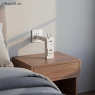 [JTS] Wall Outlet Extender Ultra Thin 2500W 180° Rotation 4 AC Outlets Multi Plug for Home Office Tr