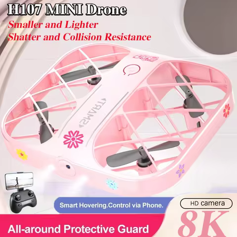 2024 New JJRC H107Grid Drone 4K 8K HD Camera Quadcopter Real-Time Transmission Mini Pocket UFO Saeri