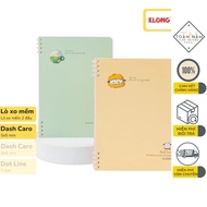 XO Dash Caro Dot Line soft plastic spring notebook KLONG A5 B5 A4 120 pages 100/76 (1 book)