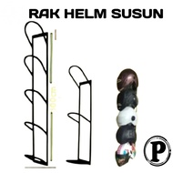 GANTUNGAN Helmet Rack, Helmet Hook, Iron Wall, 5 Tiers, 4 Tiers, 3 Tiers, Strong
