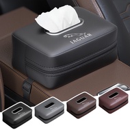 1pcs Premium Leather Car Napkin Bag Car Seat Hanging Box for Jaguar XF XE XJ F-Pace X-Type S-Type F-