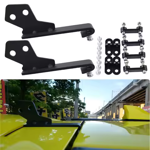 Spoiler Gt Wing Aluminum Lightweight Rear Spoiler Clamp Type Rear Wing Universal Hatchback Rear Brac