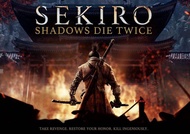 เกมร้อน Sekiro: เงาตายสองครั้งโปสเตอร์ Ookami ซามูไรประเทศญี่ปุ่นผ้าใบวาดภาพรูปภาพศิลปะผนัง0726 69F