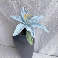 Hand Knitted Large Lily Bouquet Imitation Flower Creative Floral Arrangement Gift Eternal Flower Ski